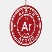 Argon Element Red Keramik Ornament (Rechts)