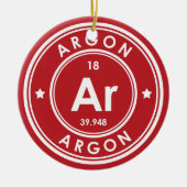 Argon Element Red Keramik Ornament (Vorne)