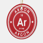 Argon Element Red Keramik Ornament (Links)