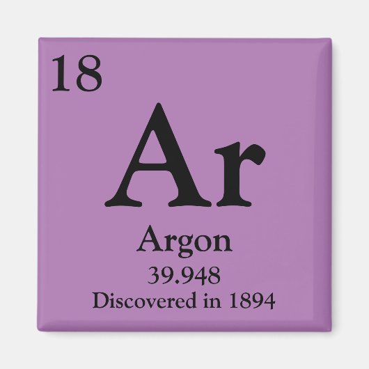 Argon Periodic Table Magnet (Vorne)