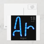 Argon Postkarte (Vorne/Hinten)