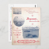 Argonauten-März, frühes Unterseeboot, Fotografien Postkarte (Vorne/Hinten)