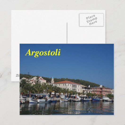 Argostoli Postkarte (Vorne/Hinten)