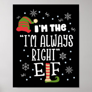 Argue Elf Matching Family Group Weihnachten Weihna Poster