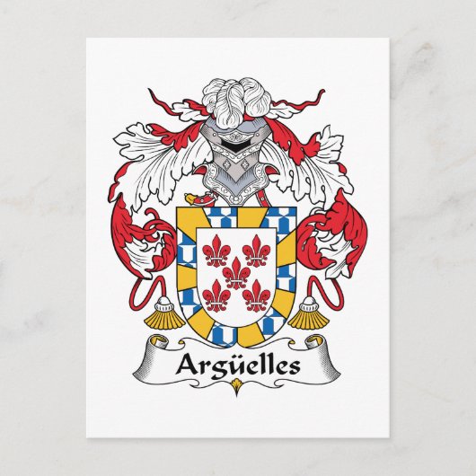 Arguelles Familienwappen Postkarte (Vorderseite)