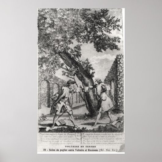 Argument zwischen Jean-Jacques Rousseau Poster (Vorne)