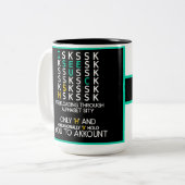 Argumente gegen C: Funny Alphabet Tasse (Vorderseite Links)