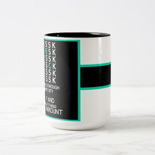 Argumente gegen C: Funny Alphabet Tasse (Mittel)