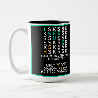 Argumente gegen C: Funny Alphabet Tasse