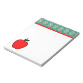 Argyle Apple Lehrer Schulnotizblock-Geschenk Notizblock (Rotiert)