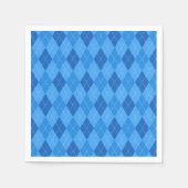 Argyle Blue Diamanten mit dünner gepunkteter Linie Serviette (Vorderseite)