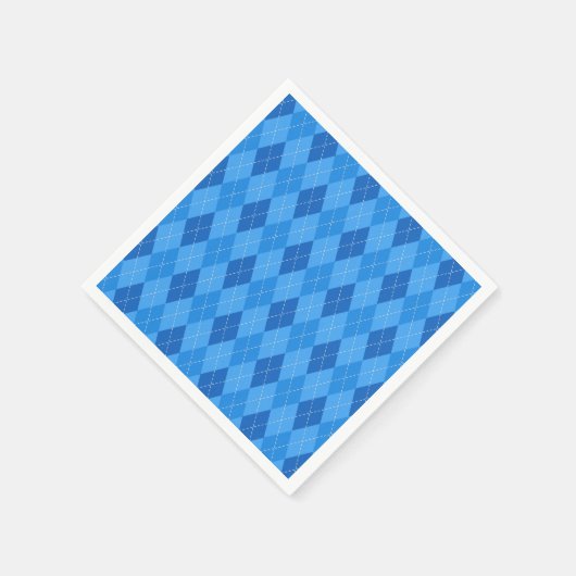 Argyle Blue diamonds with thin dotted line Serviette (Ecke)