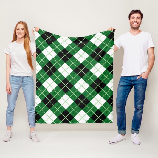 Argyle-Diagonal-Diamant-Kariert Fleecedecke (Beispiel)
