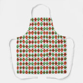 Argyle-Diamantmuster-Weihnachten Schürze (Vorderseite)