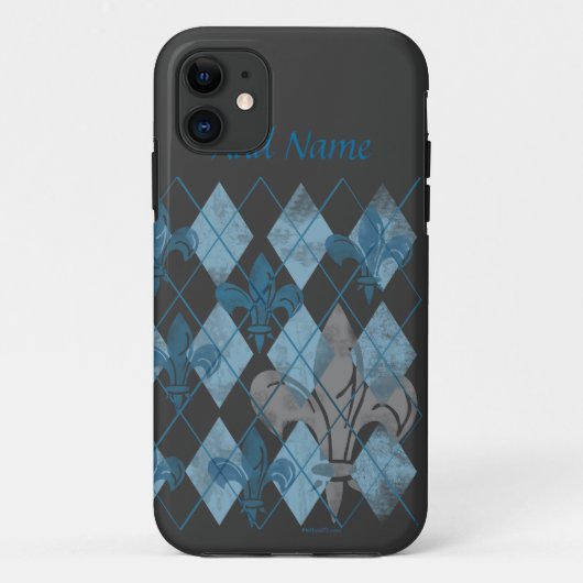Argyle Fleur de lis Custom iPhone 5 Hülle (Rückseite)