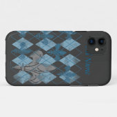 Argyle Fleur de lis Custom iPhone 5 Hülle (Rückseite (Horizontal))