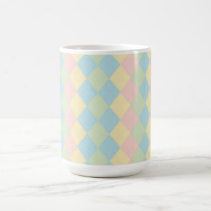 Argyle-Frühlings-Pastellfarben-Muster Kaffeetasse