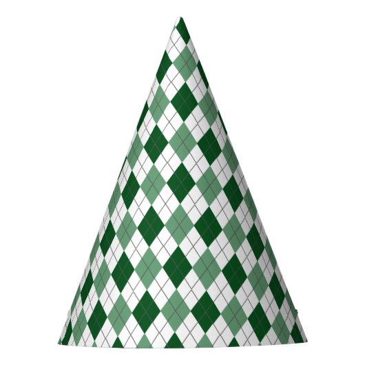 Argyle Geburtstag Partyhütchen (Vorderseite)