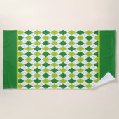 Argyle Green Strandtuch (Vorderseite)