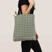 Argyle-grünes Mustername-Tragetasche Tasche (Von Nahem)