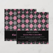 Argyle; Hochzeit Einladung (Vorne/Hinten)