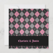 Argyle; Hochzeit Einladung (Rückseite)