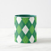 Argyle-Muster, grün und weiß Tasse (Zentrum)