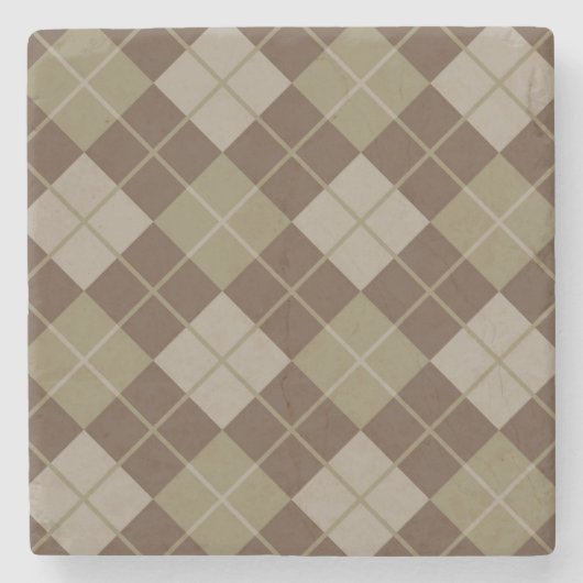 Argyle-Muster Steinuntersetzer (Vorderseite)