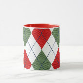Argyle pattern red and green tasse (Zentrum)