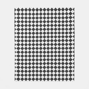 Argyle plaid. Scottish pattern in white and black Fleecedecke