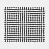 Argyle plaid. Scottish pattern in white and black  Fleecedecke (Vorderseite (Horizontal))