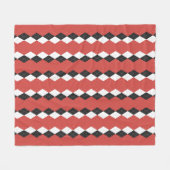 Argyle plaid. Scottish pattern in white,  black an Fleecedecke (Vorderseite (Horizontal))