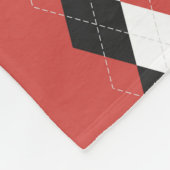 Argyle plaid. Scottish pattern in white,  black an Fleecedecke (Ecke)