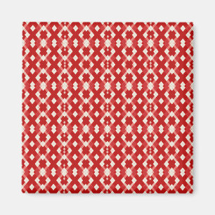 Argyle, rot weiß rosa Valentinstag  Magnet
