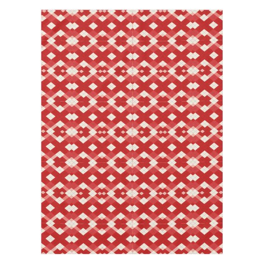 Argyle, rot weiß rosa Valentinstag Tischdecke (Vorderseite)
