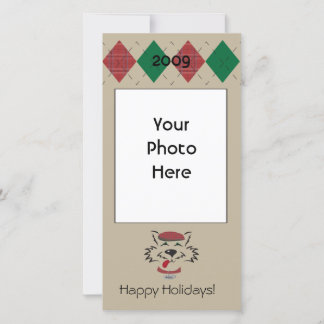 Argyle Scottie Foto Card Feiertagskarte