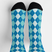 Argyle-Socken blaues Design Socken (Oben)