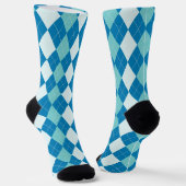 Argyle-Socken blaues Design Socken (Gewinkelt)