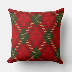 Argyle-Tartan schottisches Diamantmuster Kissen