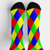 Argyle-Typ grüne rote und gelbe Socken (Oben)