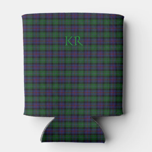 Argyll District Tartan mit Monogramm/Initialen Dosenkühler (Rückseite)