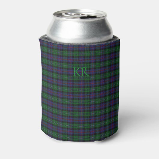 Argyll District Tartan mit Monogramm/Initialen Dosenkühler (Kanne Rückseite)