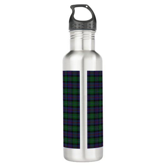 Argyll District Tartan mit Monogramm/Initialen Edelstahlflasche (Rückseite)