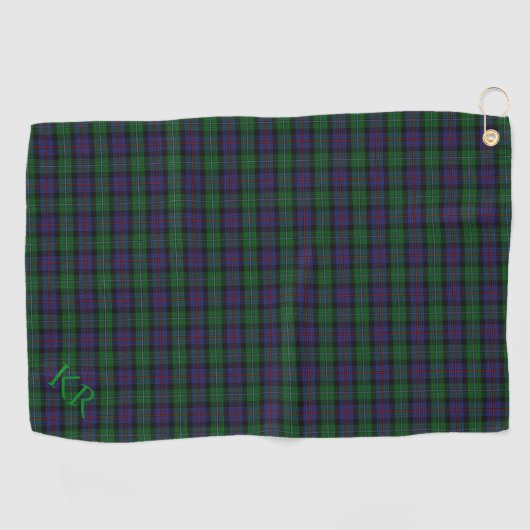 Argyll District Tartan mit Monogramm/Initialen Golfhandtuch (Horizontal)