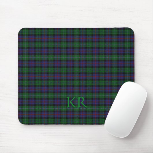 Argyll District Tartan mit Monogramm/Initialen Mousepad (Mit Mouse)