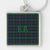 Argyll District Tartan mit Monogramm/Initialen Schlüsselanhänger (Vorne)