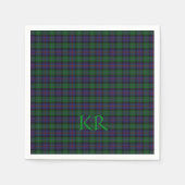 Argyll District Tartan mit Monogramm/Initialen Serviette (Vorderseite)