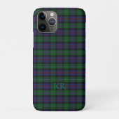 Argyll District Tartan mit Monogramm/Name Case-Mate iPhone Hülle (Rückseite)