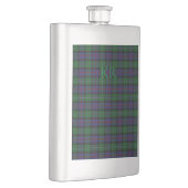 Argyll District Tartan mit Monogramm/Name Flachmann (Rechts)