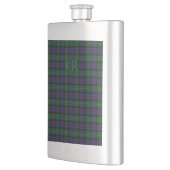 Argyll District Tartan mit Monogramm/Name Flachmann (Links)